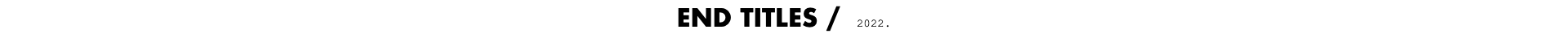 Title Sequence / 2022.